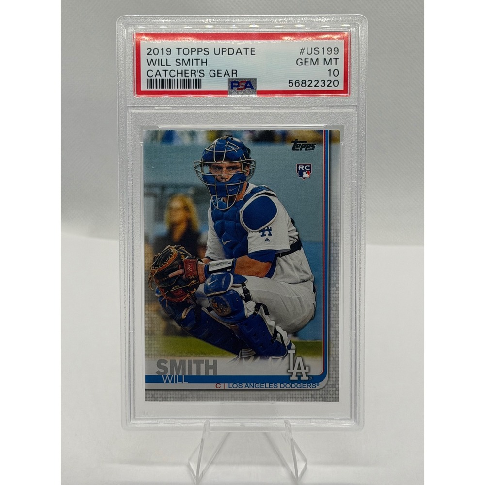 2019 Topps Update Will Smith RC Catchers Gear PSA 10 Dodgers US199